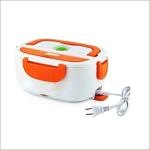 White & Orange Electric Plastic Lunch Box