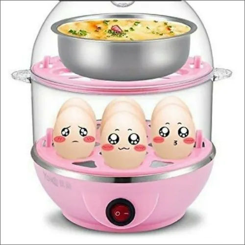 Pink-Transparent Electric Plastic Egg Boiler