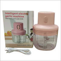 Electric Garlic Ginger Chopper - Plastic And Steel, 100x100x155 Cm , Pink-transparent, 250ml Capacity, Electric Power Supply