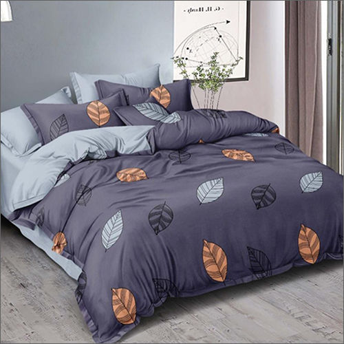 Washable Leaf Print Cotton Bed Sheet