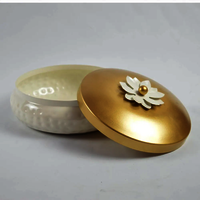 Metal White Gifting Box Round Shape