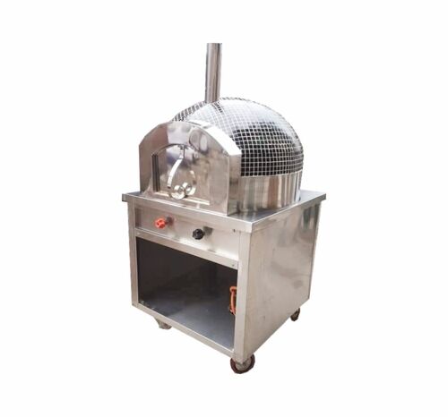 Wood Fired Pizza Oven - Stainless Steel Small Size | Gas Powered for Pizza Bread Biscuits | Ideal for Home & Hotel Use