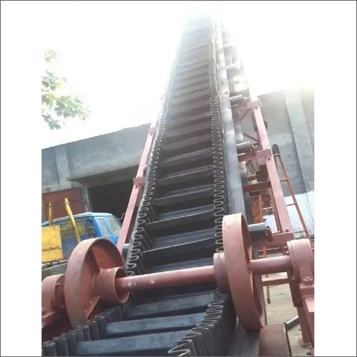 Black Mild Steel Side Wall Belt Conveyor