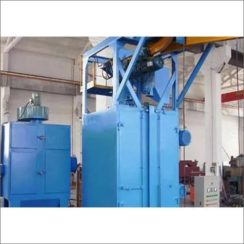 Blue Industrial Tumblast Shot Blasting Machine