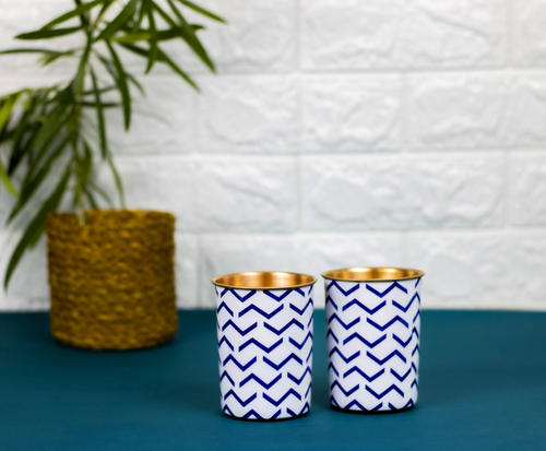 Enamel Print Copper Glass