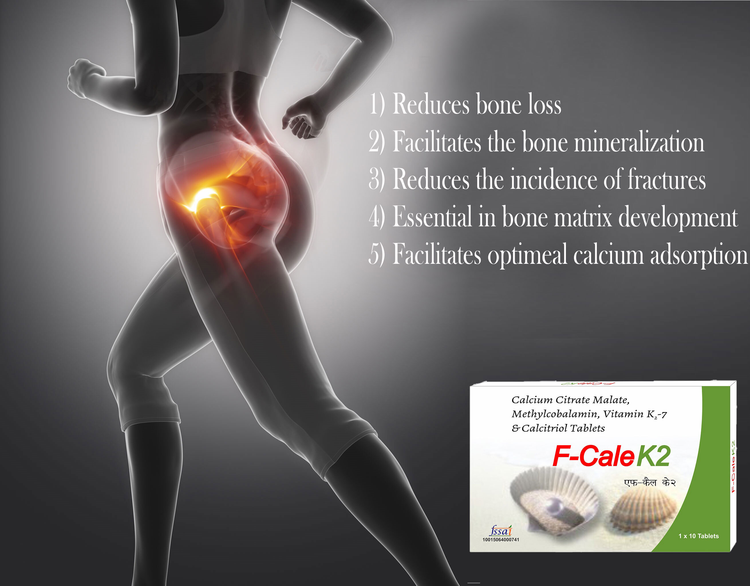 Calcium Citrate Malate Methylcobalamin Vitamin K2-7 And Calcitriol Tablets