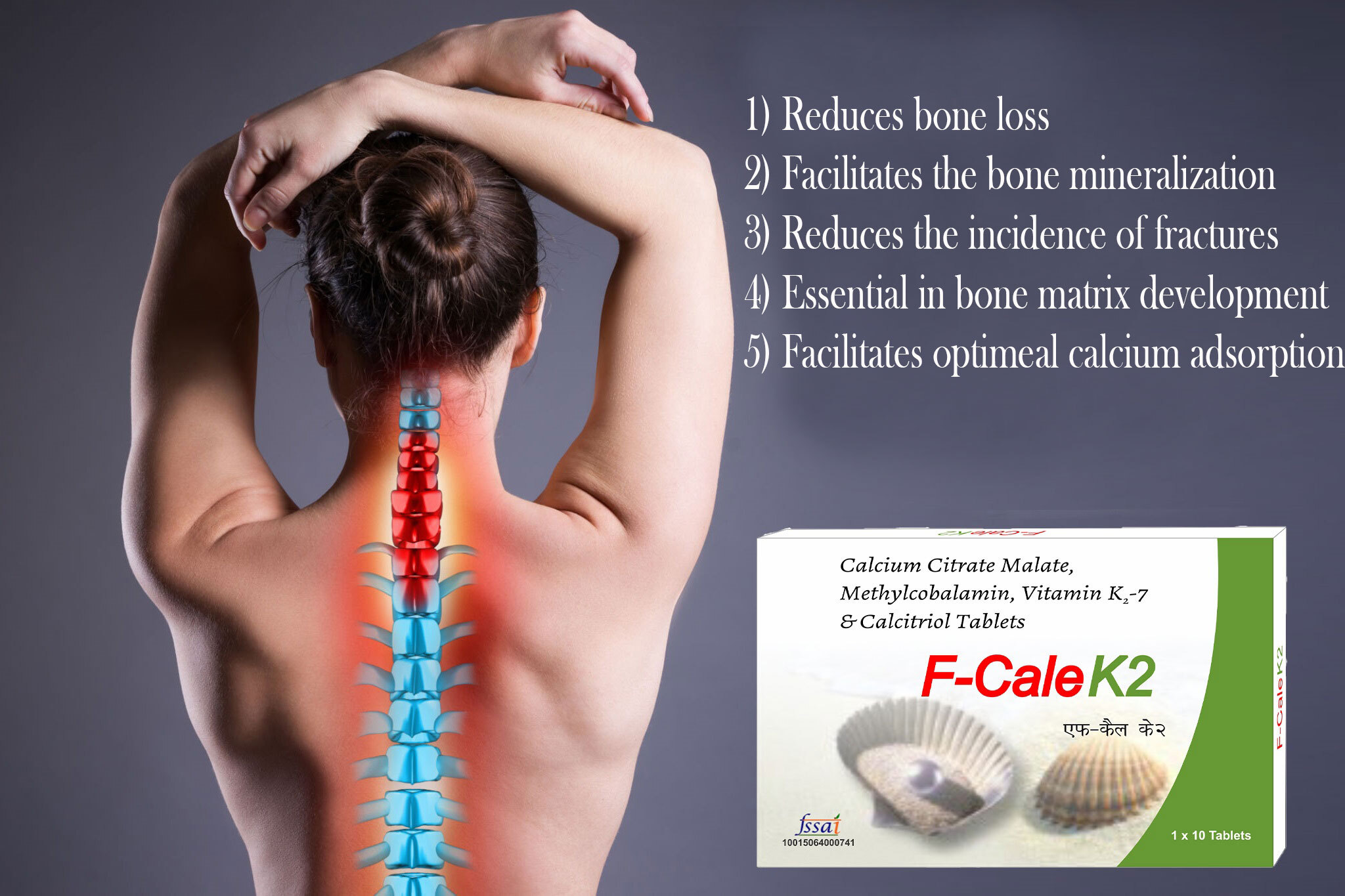 Calcium Citrate Malate Methylcobalamin Vitamin K2-7 And Calcitriol Tablets