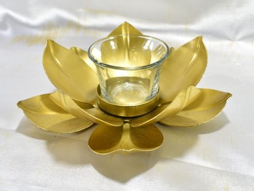 Metal Lotus Diya Round Shape