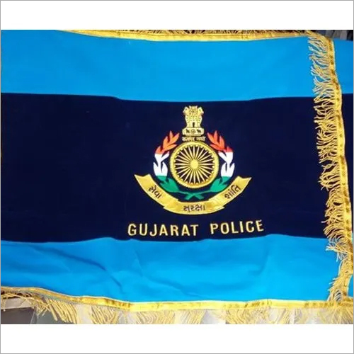 Gujarat Police Embroidery Banner Flag