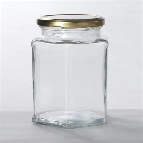 400 Ml Hexagonal Glass Jar