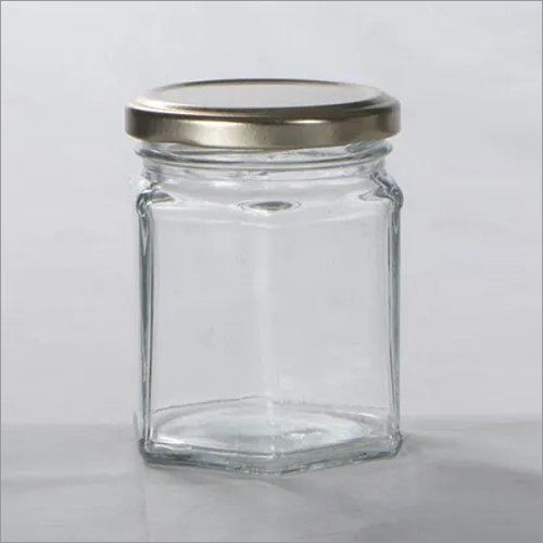 200 Ml Hexagon Glass Jar