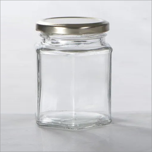 250 Ml Hexagonal Glass Jar