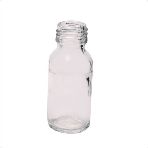 Transparent Glass Medicine Bottle