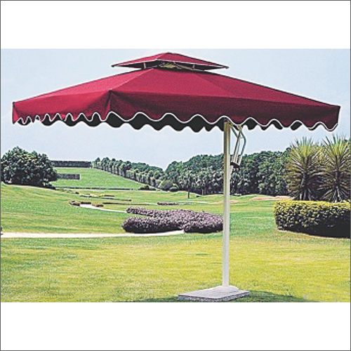 Modern Pyramid Stone Base Garden Umbrella