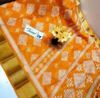 Soft Cotton Saree - All Over Kolam Muggu Print with Matching Pallu & Blouse | Casual Dress, Washable, Customizable Size, All-Season Use