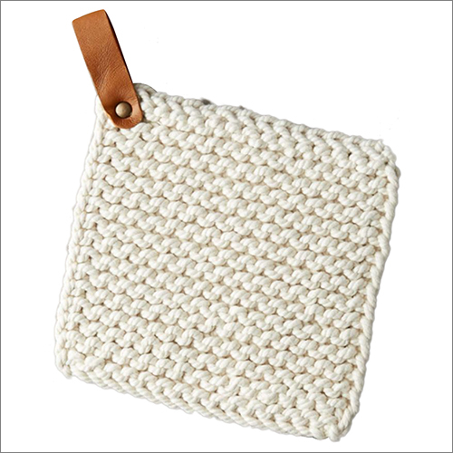 Durable White Crochet Pot Holder