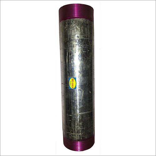 GI Nipple - Iron | Round Shape, Silver Color, Welding Connection