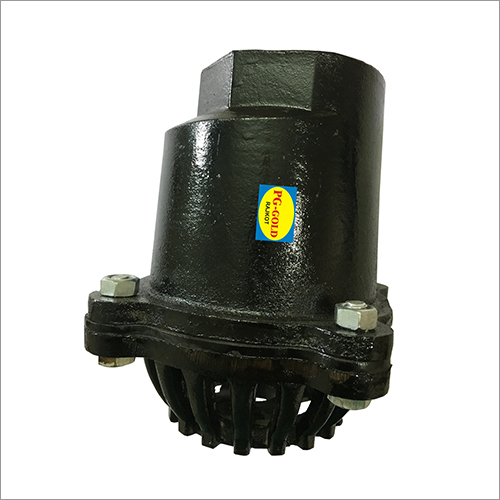 Cast Iron Flange Foot Valve - Cast Iron, Various Sizes, Black Color | Round Shape, Painted Surface For Industrial And Outdoor Applications