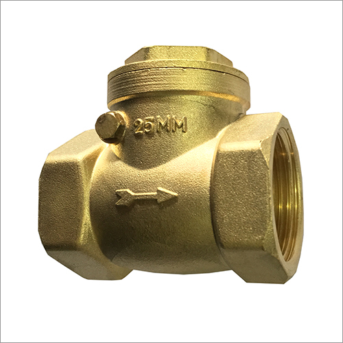 Brass NRV Check Valve - Cast Iron, Various Sizes, Golden Color, Irregular Shape | Industrial Application, Prevents Fluid Backflow