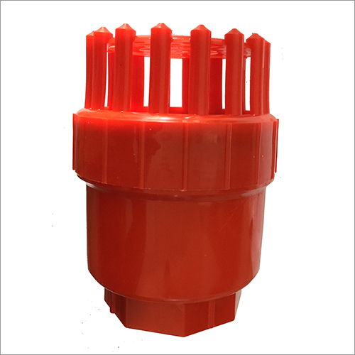 PVC Red Foot Valve - Plastic Material, Various Sizes, Round Shape | Industrial and Outdoor Application