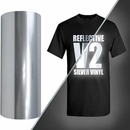 korean silver reflective heat transfer vinyl