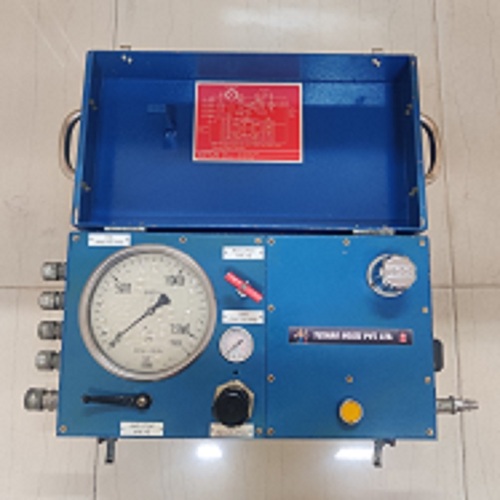 Electric Power Pack Pump - Metal Build, Blue Color | Industrial Usage, Versatile Application