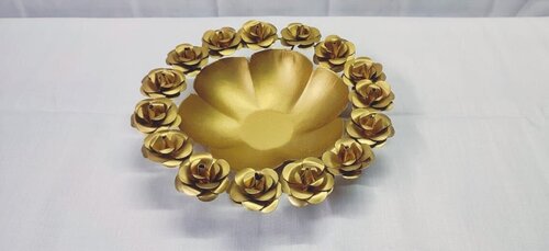 Rose Lotus Urli 9 inch By Z E METAL AND MANUFACTURERS
