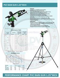 1.25 INCH PVC RAIN GUN WITH 12 FT HEIGHT