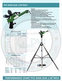 1.50 INCH PVC RAIN GUN WITH 4 FT HEIGHT