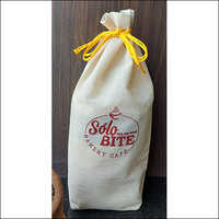 Customized Cake Bag - Cotton Fabric, Printed Design, White Color - Perfect For Elegant Bakery Presentations