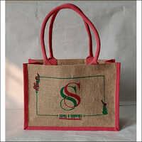 Brown Complimentary Printed Jute Bag