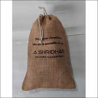 Jute Pouch With Draw String Closure - Durable, Degradable, Reusable, Eco-friendly Jute Material | Brown, Customizable Size And Design With Flexiloop Handle