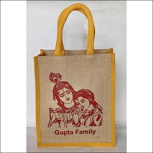 Krishna printed Jute Bag