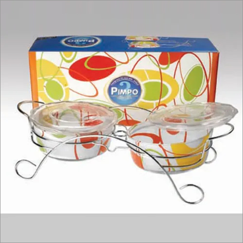 Pudding Glass Set With Stand - Color: Transparent