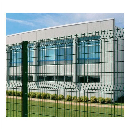 Green Mild Steel Powder Coated Mesh Fence System