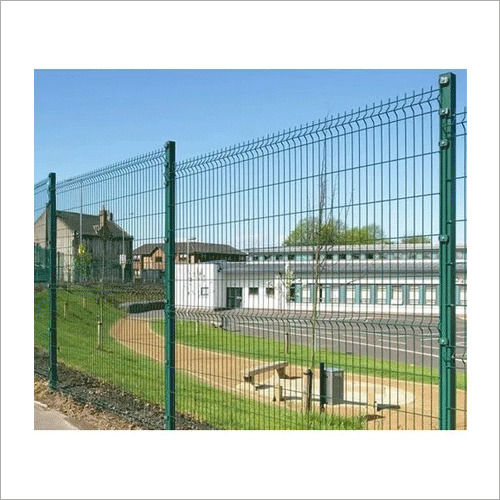 Green Cast Iron Weld Mesh Fence Panel System