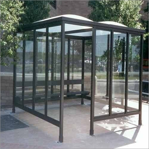 Black Stainless Steel Bus Shelter