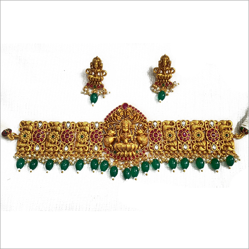 Temple Kundan Necklace  Set