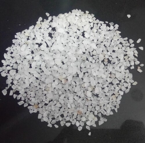 snow white opaque white quartz semipolished marble chips