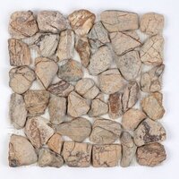 Marble Wall Cladding - Variable Size, 10-15mm Thick, Tumbled Finish | Beige Marble Ideal For Interior Feature Walls & Backsplashes