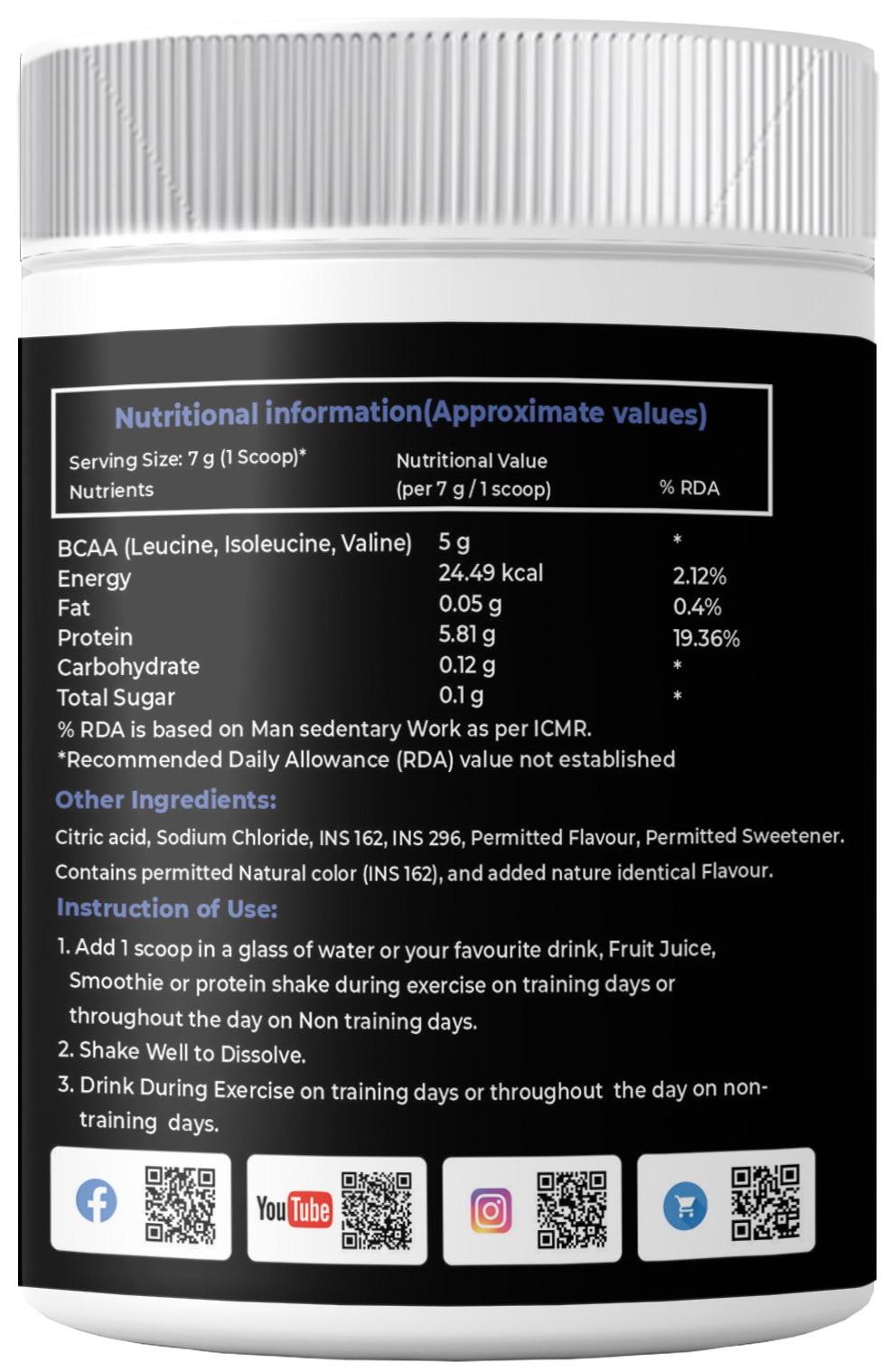 BCAA Powder Blueberry Flavor