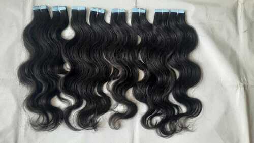 Black Body Wavy Hair Human Hair Tape Extensions, For Parlour, Packaging  Size: 8 at Rs 3280/piece in Ludhiana