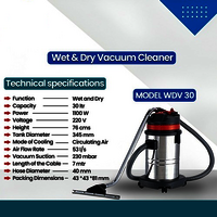 Wet Vacuum Cleaner - Capacity: 30 Liter Liter/day