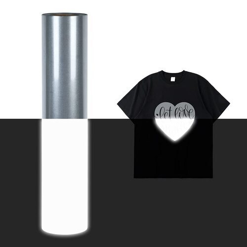 Reflective iron on heat transfer vinyl  good quality used for T-shirt