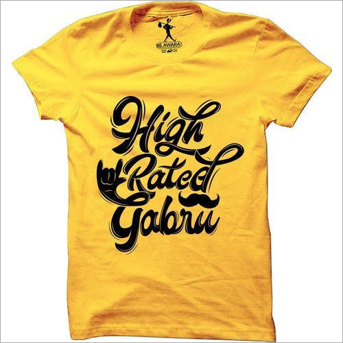 Yellow Promotional Printed T Shirt
