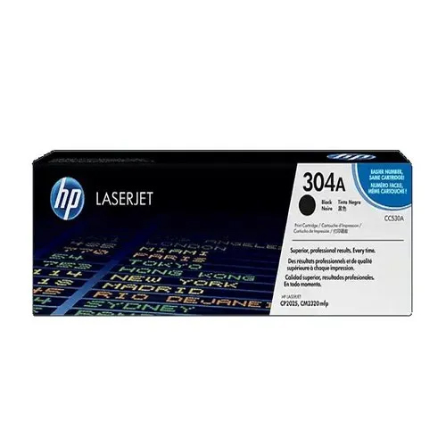 HP 304A Black Original LaserJet Toner Cartridge (CC530A)