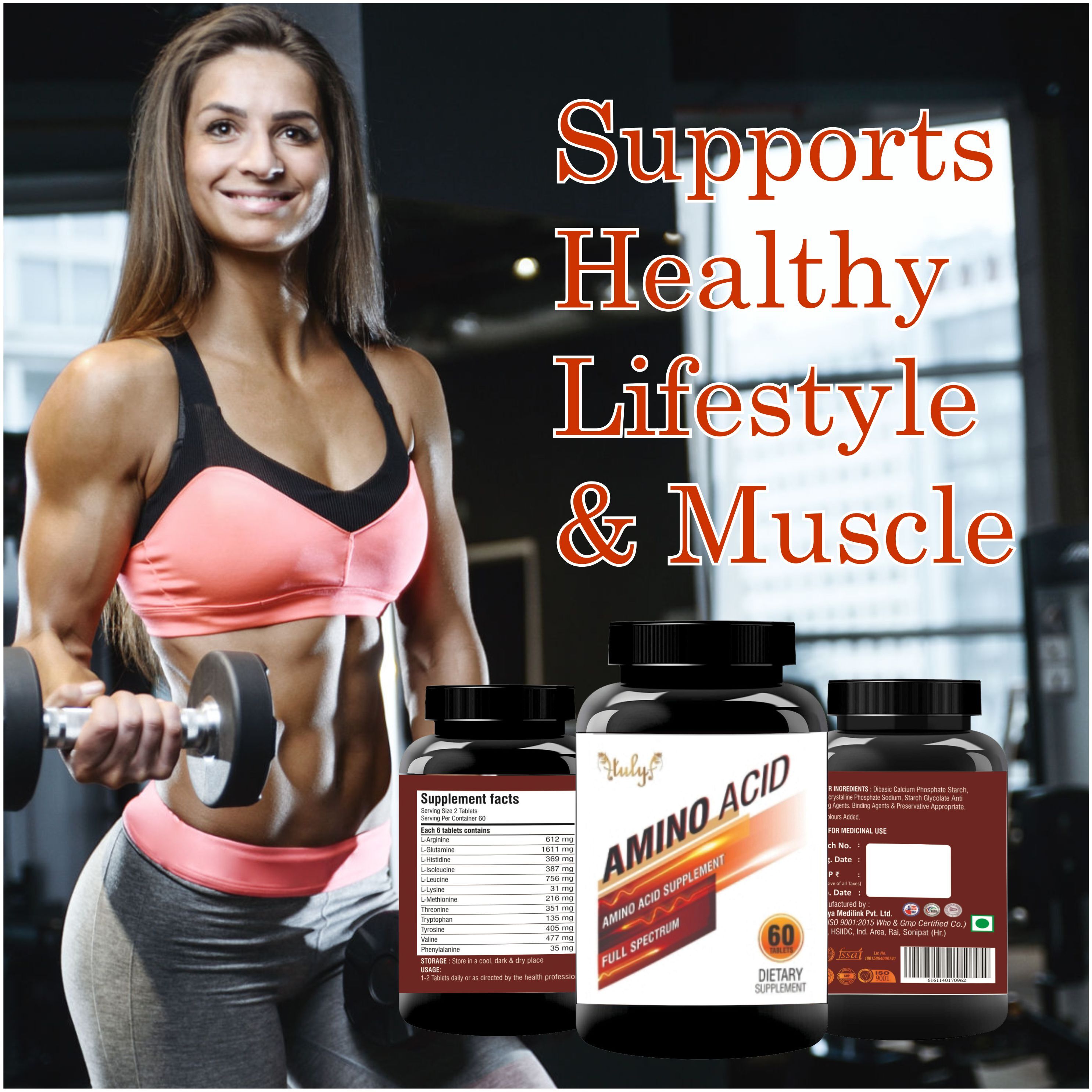 Amino Acid Tablets for Muscles Extra Energy High Recovery Rates Fatigue Level