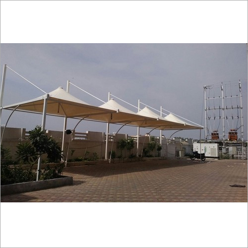 White Car Parking Shed