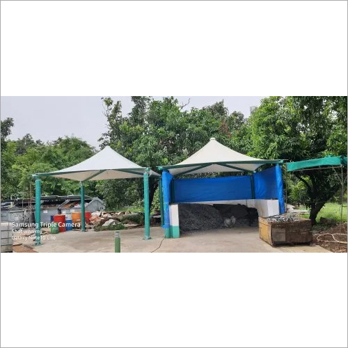 Tensile Gazebo Structure - Metal Sheet & PVC Panel, 10-Year Lifespan, Multicolor Design - Versatile Shade for Carports, Villas, Poolsides, & Outdoor Spaces