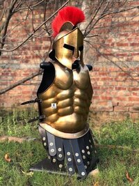 MEDIEVAL ROMAN KING LEONIDAS SPARTAN 300 MOVIE HELMET WITH RED PLUME MUSCLE JACKET SHIELD LEG ARM GUARDS 300 GREEK SPARTAN King Leonidas Gear of War Armor Shield leonidas helmet by NAUTICALMART